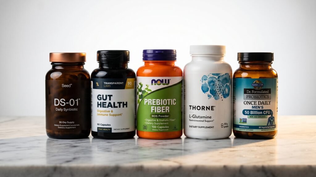 best supplements gut health men 2026 probiotic prebiotic stack