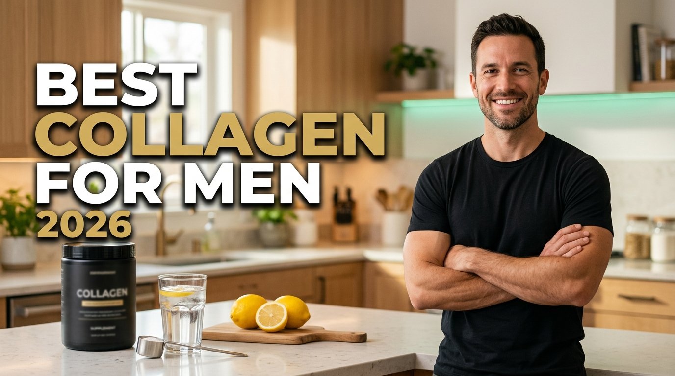 best collagen supplement for men on kitchen counter